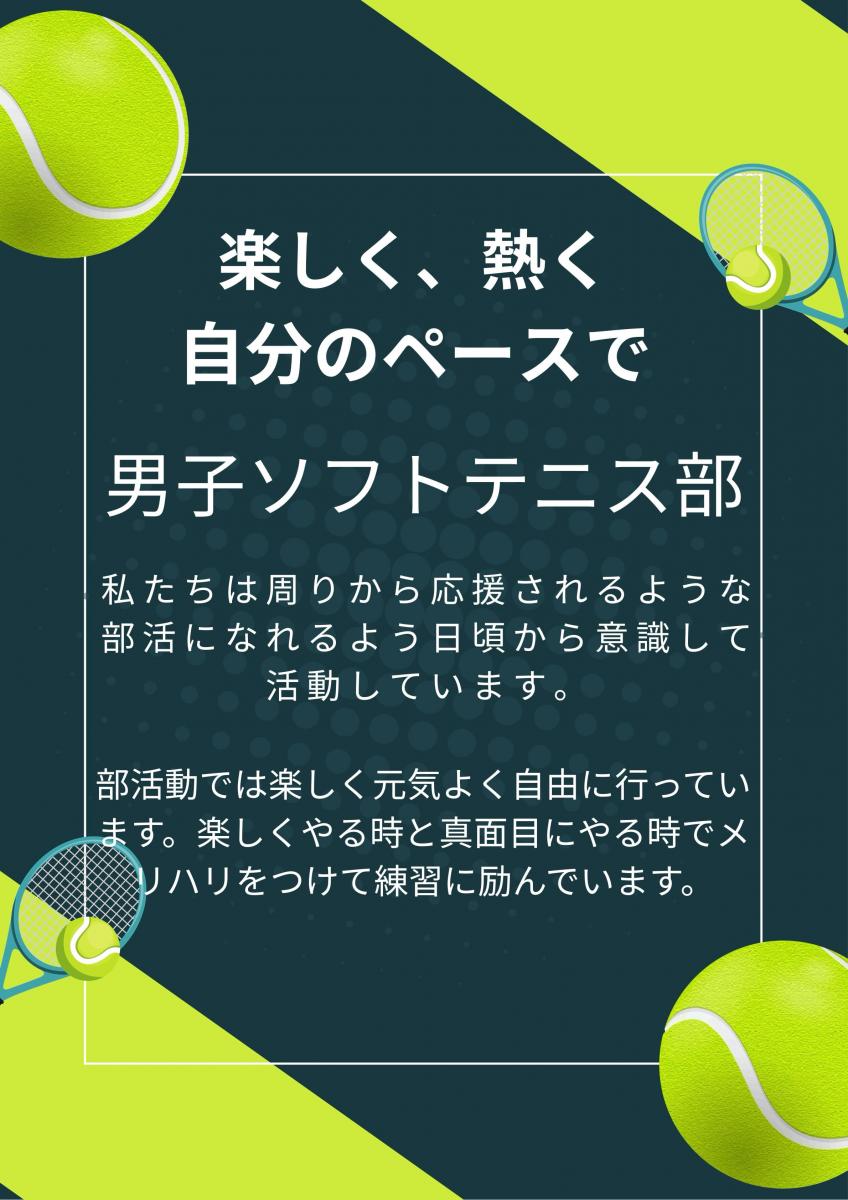 下館二高 男子ソフトテニス部 探究ポスター